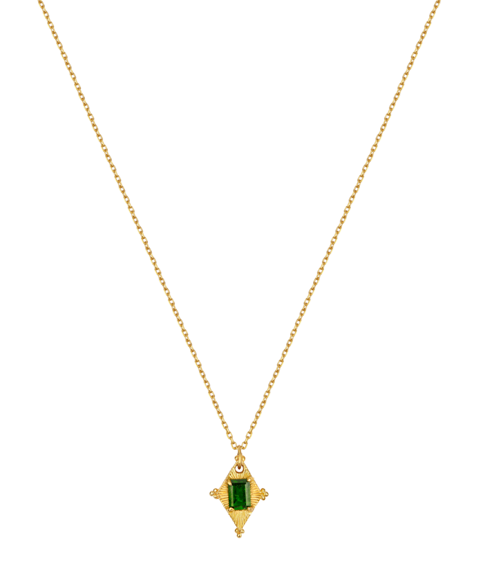 One of a Kind 346 - 9k Yellow Gold, Chrome Diopside