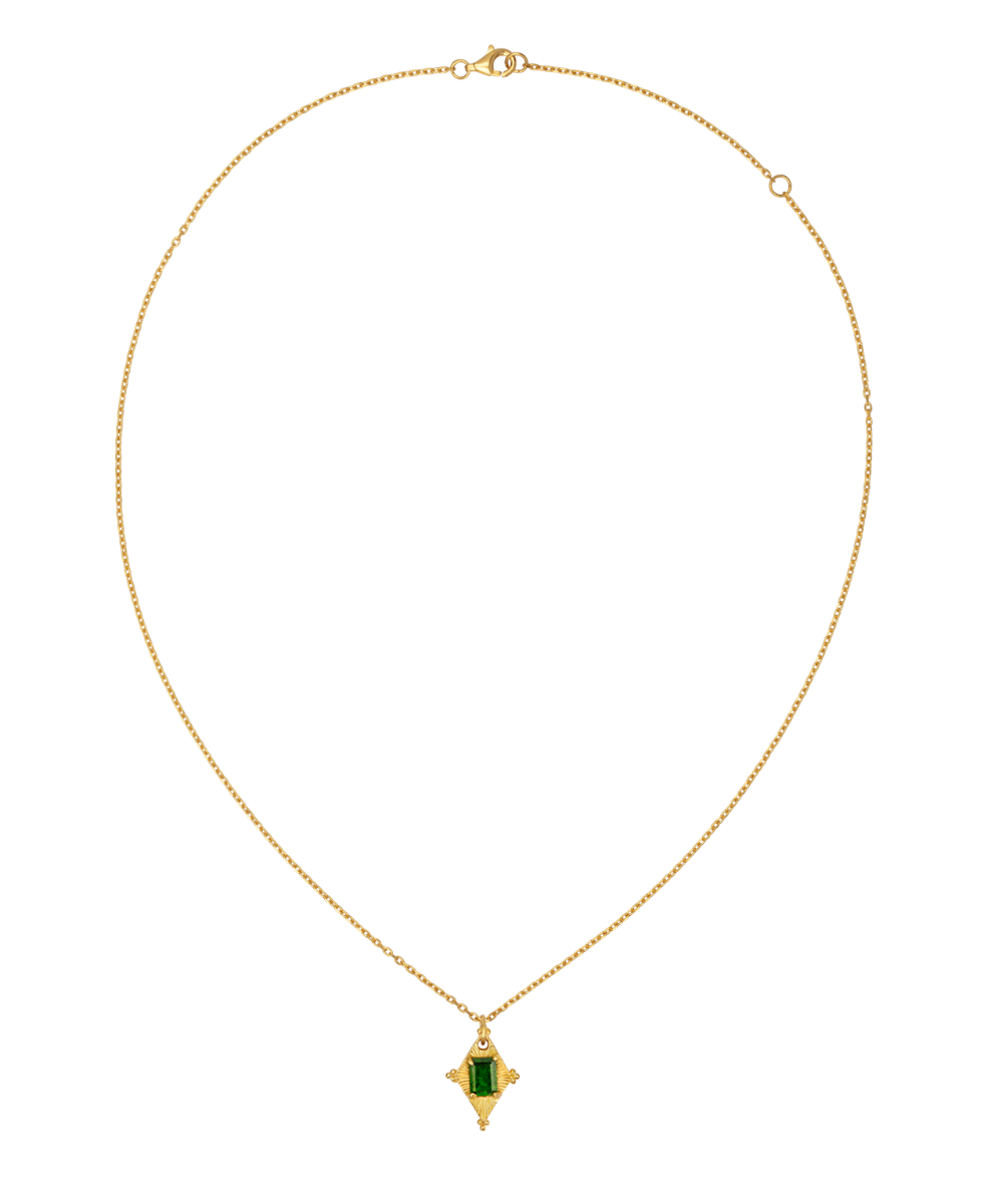 One of a Kind 346 - 9k Yellow Gold, Chrome Diopside