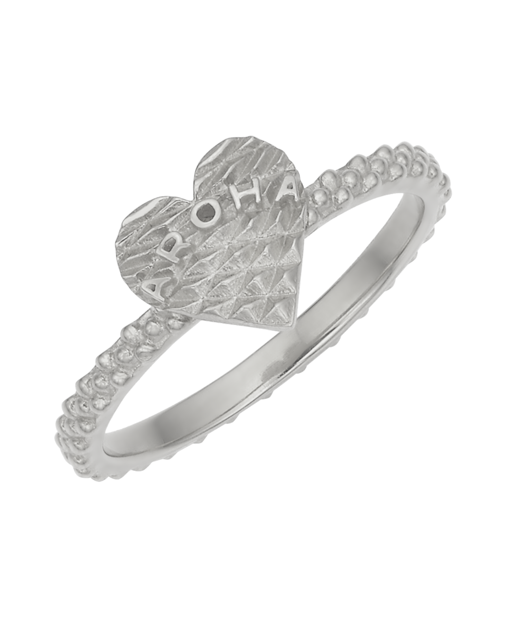 Aroha Heart Stacker - 925 Sterling Silver