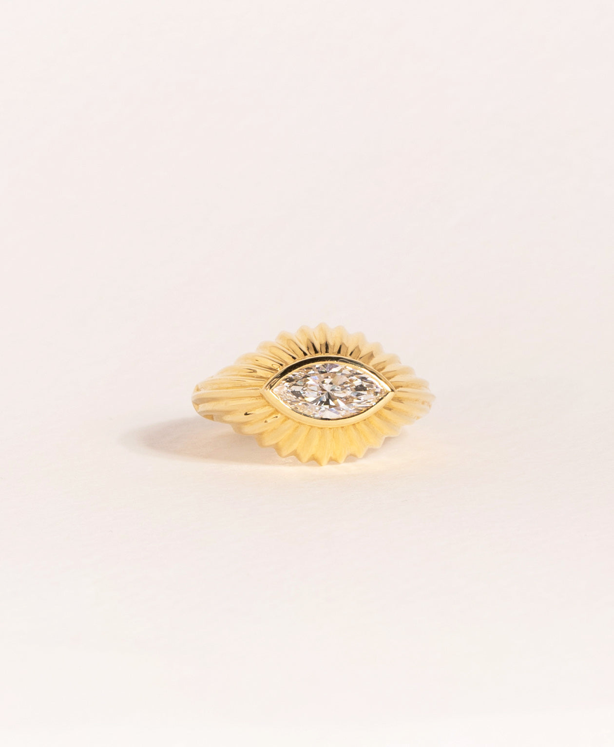 Aurora Ring - 18k Yellow Gold, Marquise Brilliant Cut Lab Grown Diamond 1.01 carat