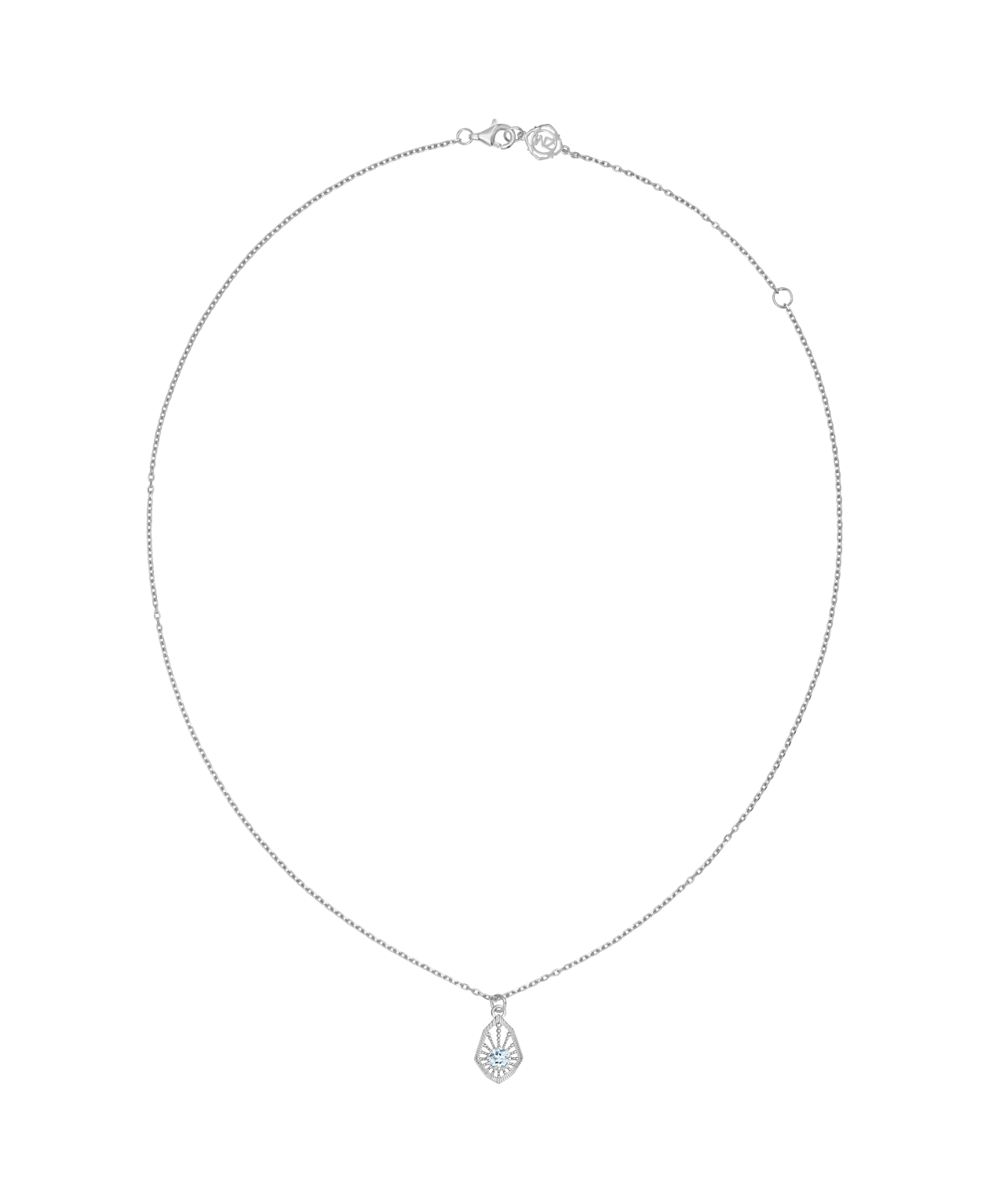 Bella Necklace - 925 Sterling Silver, Aquamarine