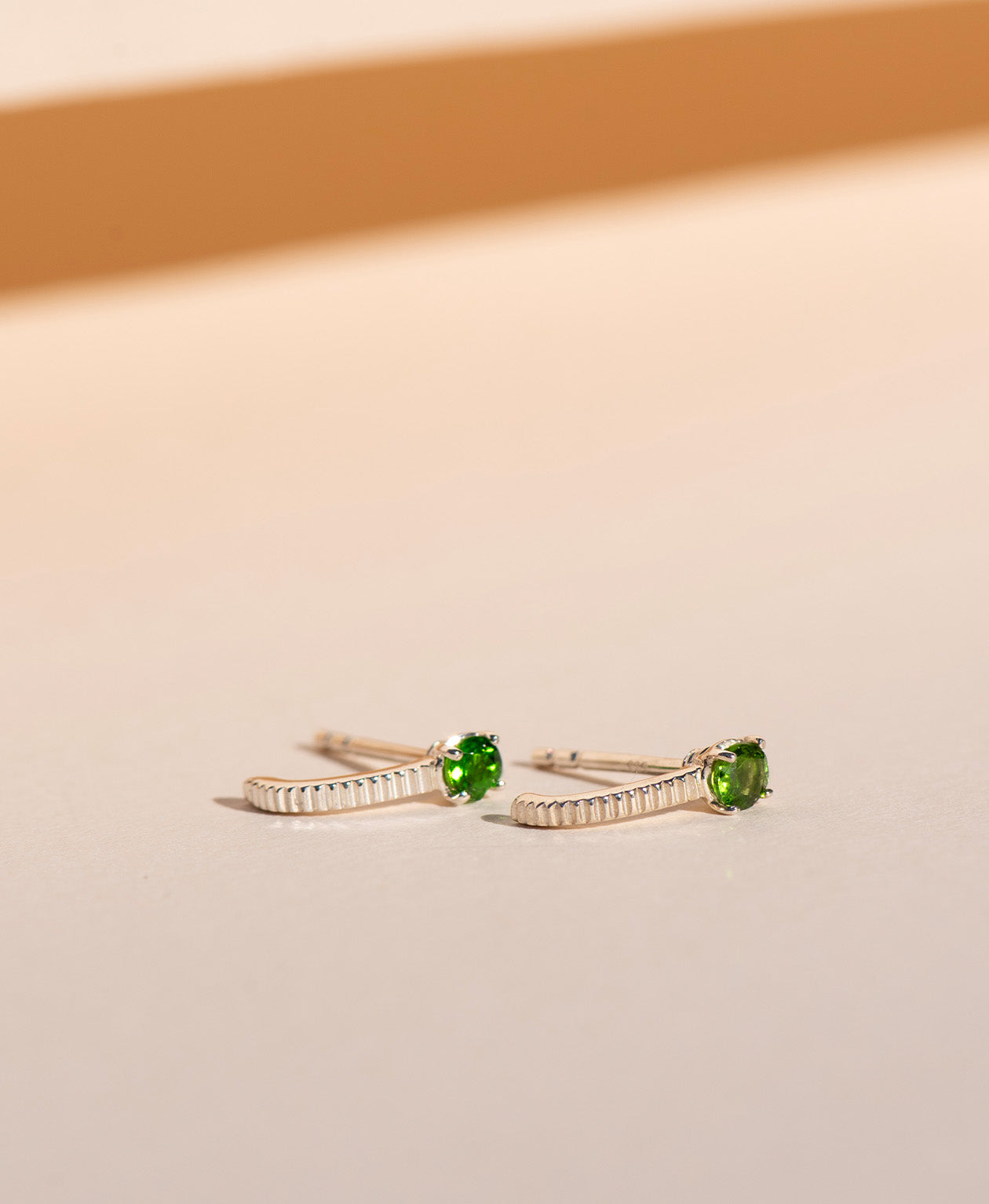 Bianca Earrings - 925 Sterling Silver, Chrome Diopside