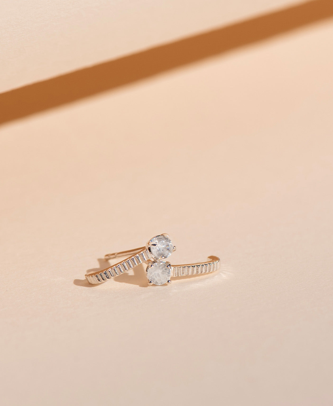 Bianca Earrings - 925 Sterling Silver, White Zircon