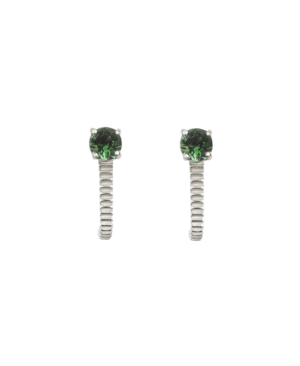 Bianca Earrings - 925 Sterling Silver, Chrome Diopside