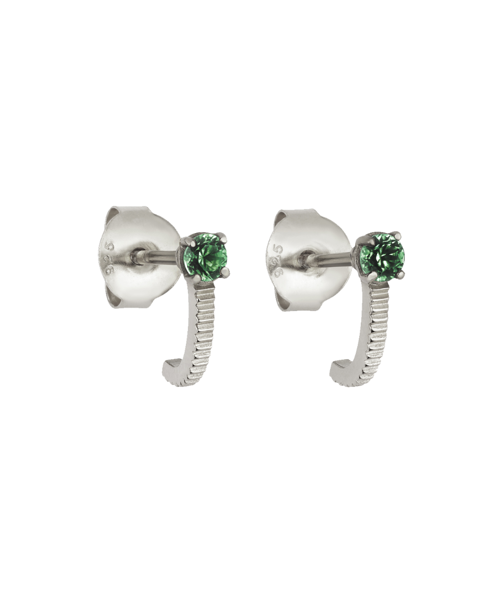 Bianca Earrings - 925 Sterling Silver, Chrome Diopside