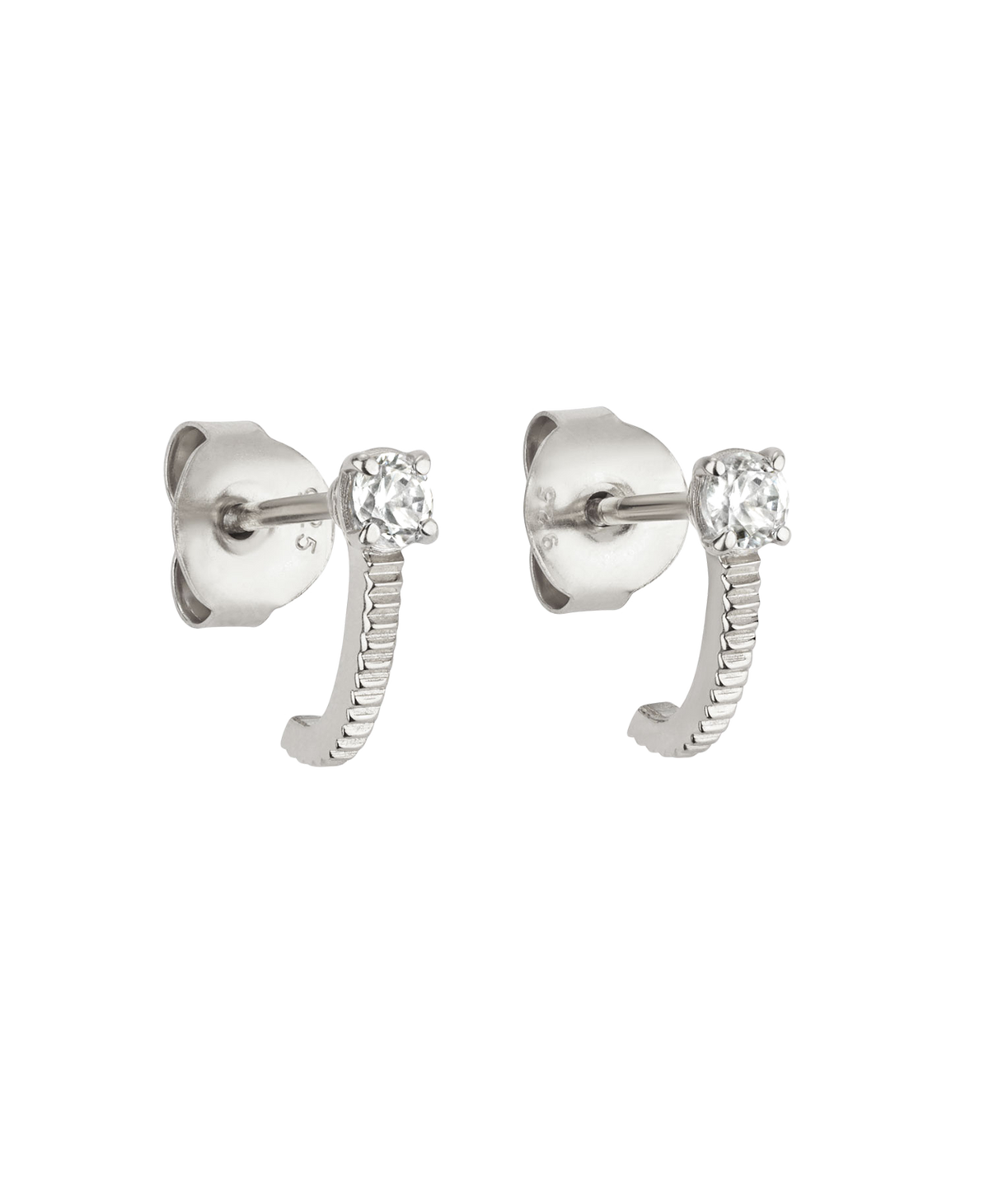 Bianca Earrings - 925 Sterling Silver, White Zircon | Zoë & Morgan NZ