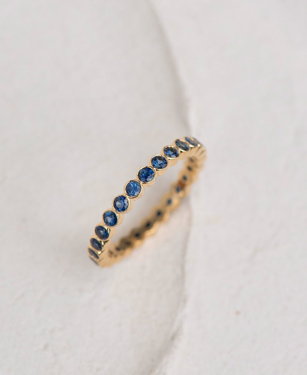 Sapphire Together Band - 18k Yellow Gold, Blue Sapphire