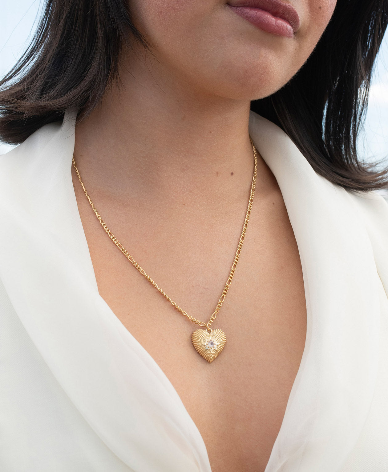 Brave Heart Necklace - 22k Gold Vermeil, Rose Quartz