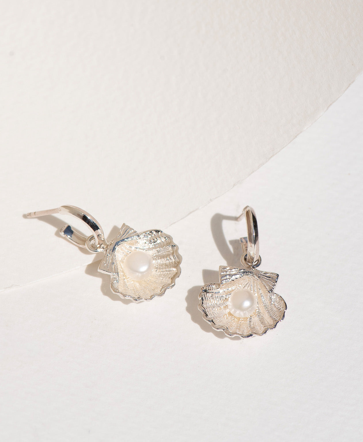 Camino Pearl Earrings - 925 Sterling Silver, Pearl