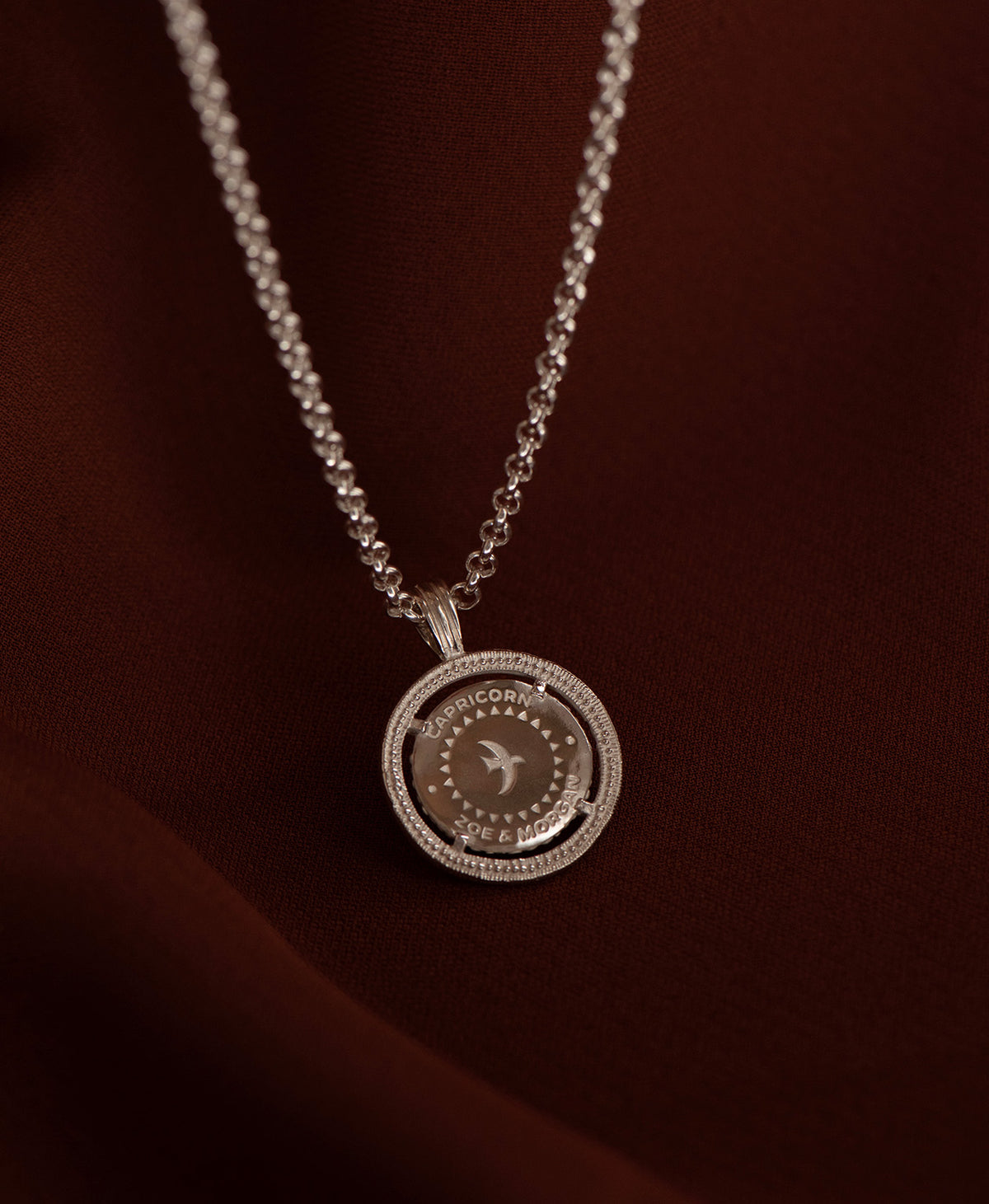 Capricorn Necklace - 925 Sterling Silver | Zoë & Morgan NZ display picture 1