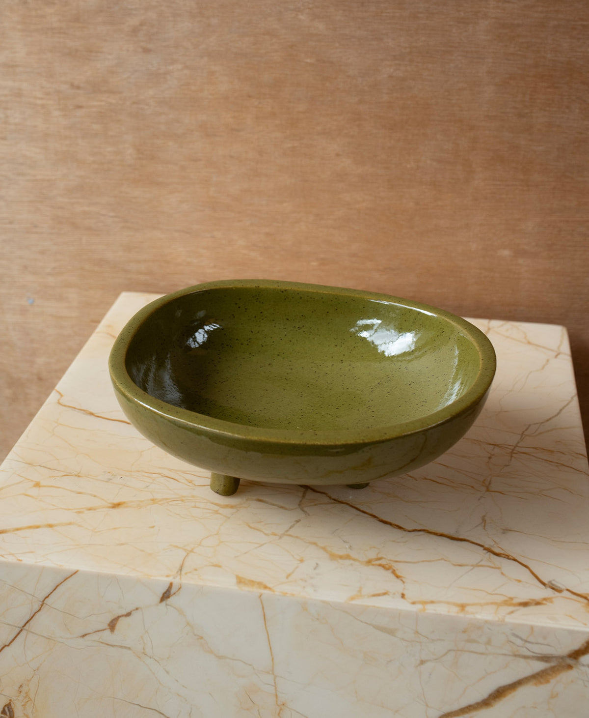 Ceramic Modernist Midi Bowl - Forest Green