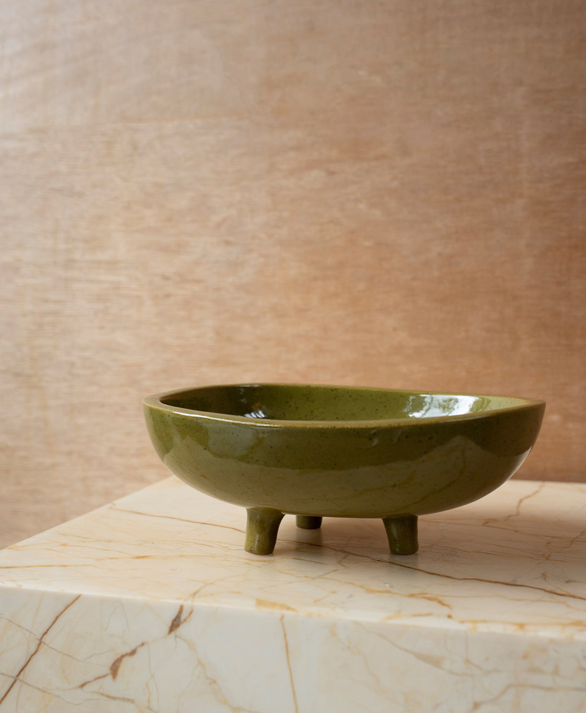 Ceramic Modernist Midi Bowl - Forest Green
