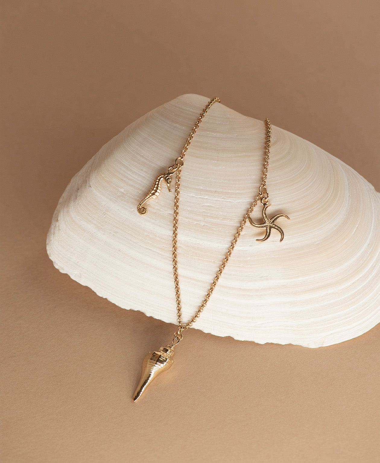Charmed by the Sea Necklace - 22k Gold Vermeil