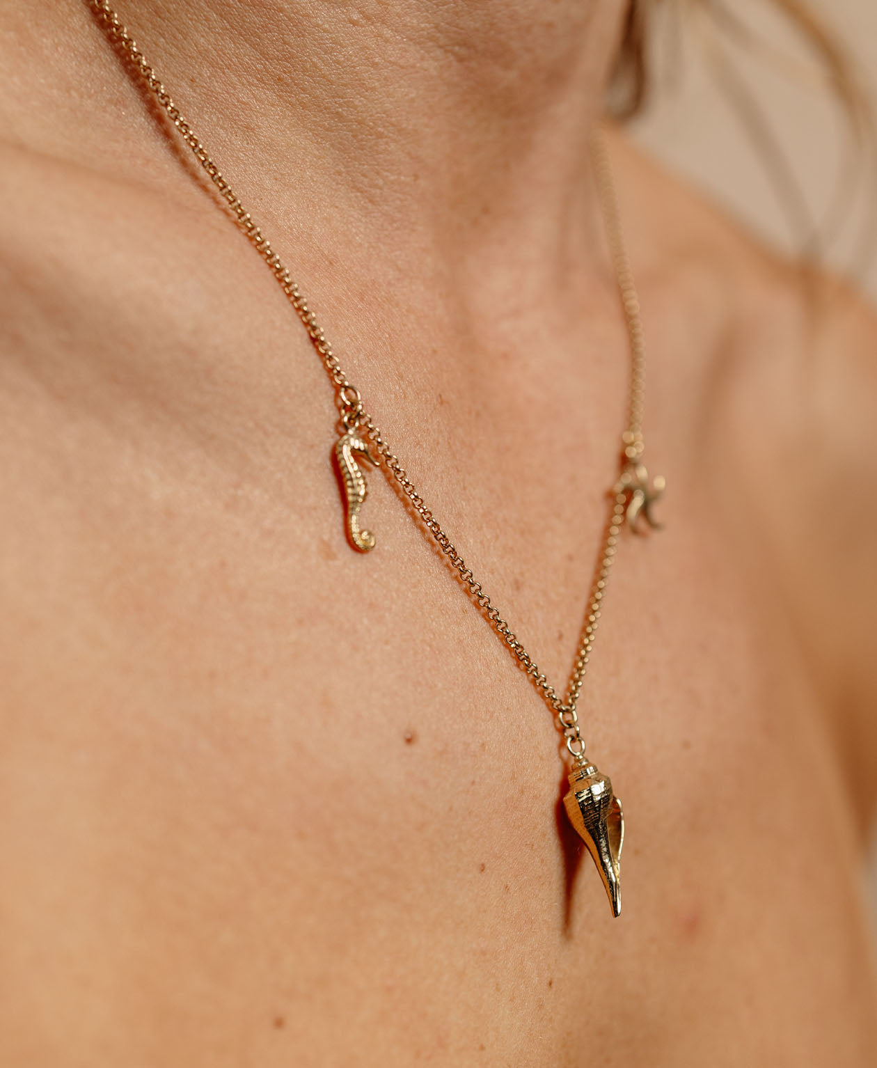 Charmed by the Sea Necklace - 22k Gold Vermeil