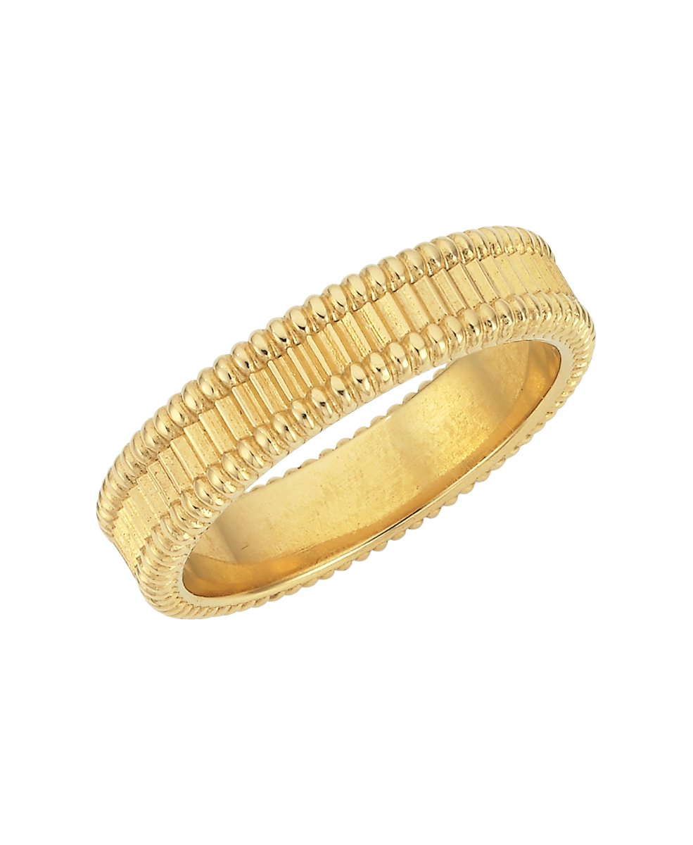 Connected Stacker Ring - 22k Gold Vermeil