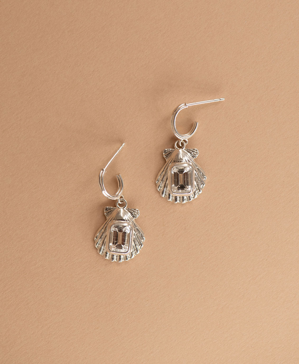 Cordelia Earrings - 925 Sterling Silver, White Topaz