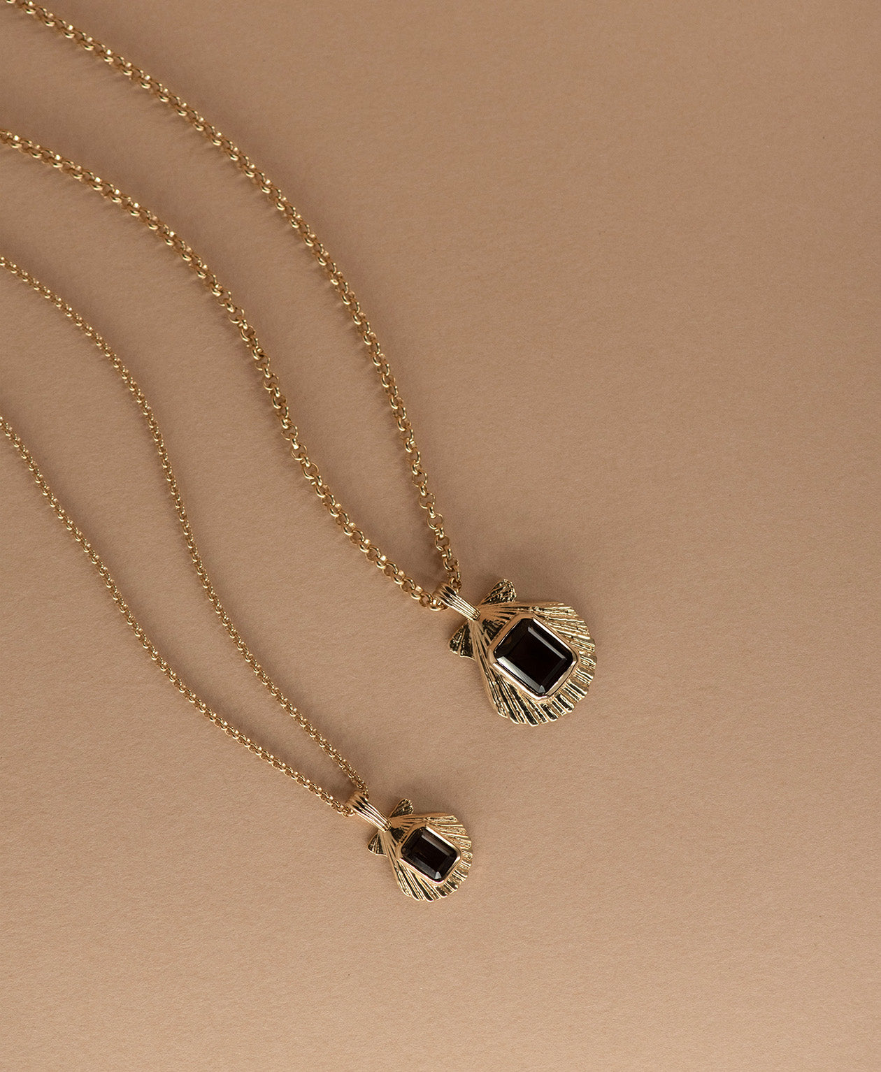 Cordelia Necklace - 22k Gold Vermeil, Smoky Quartz