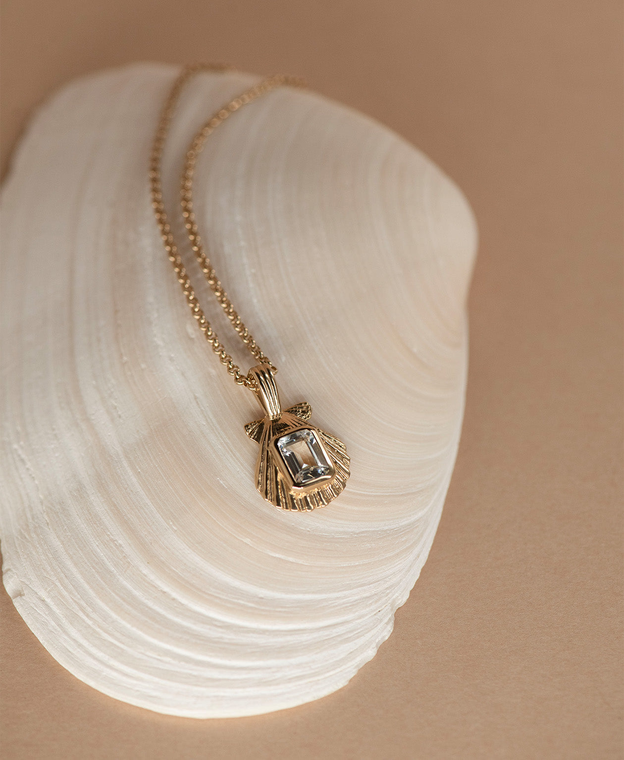 Cordelia Necklace - 22k Gold Vermeil, White Topaz