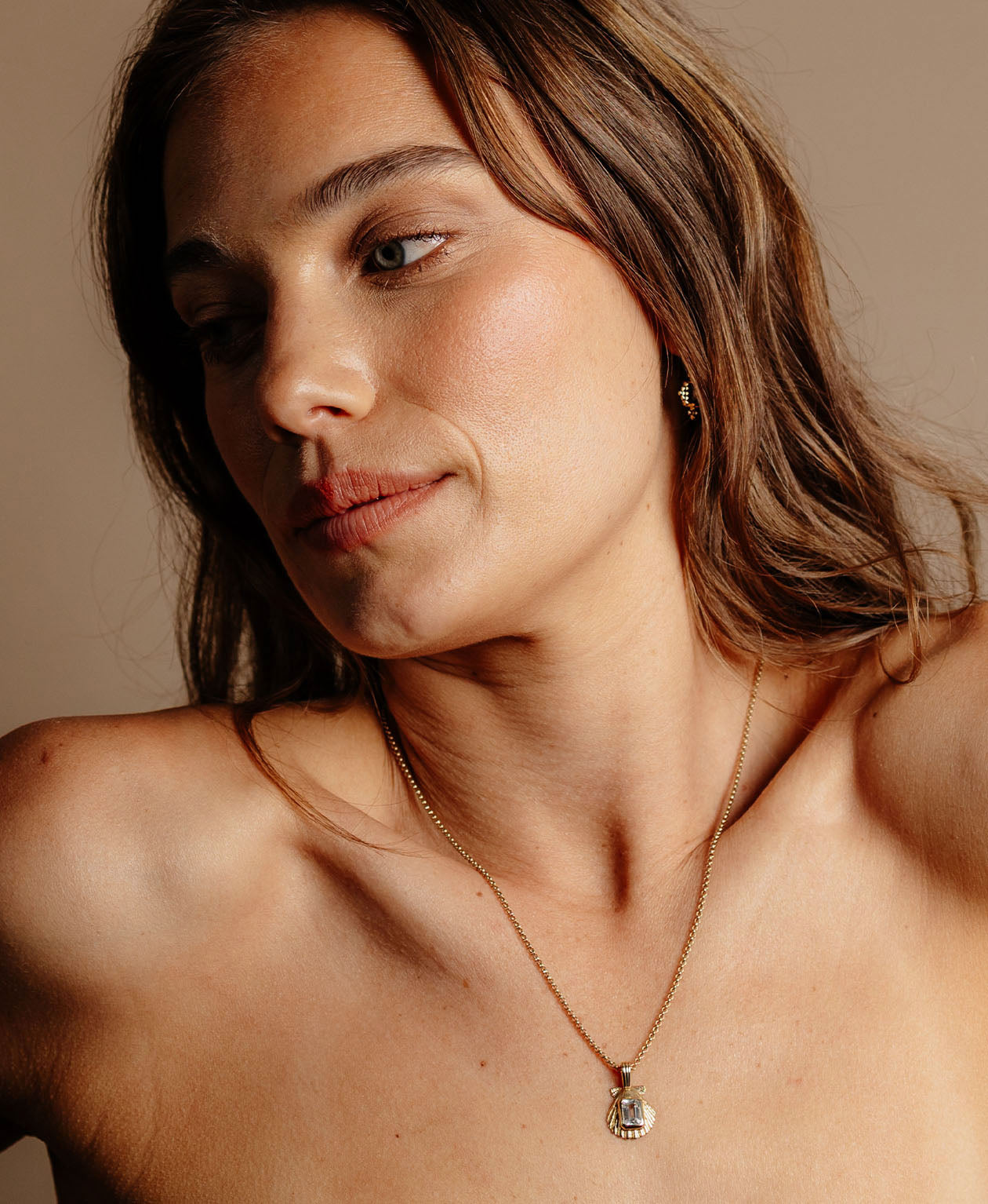 Cordelia Necklace - 22k Gold Vermeil, White Topaz