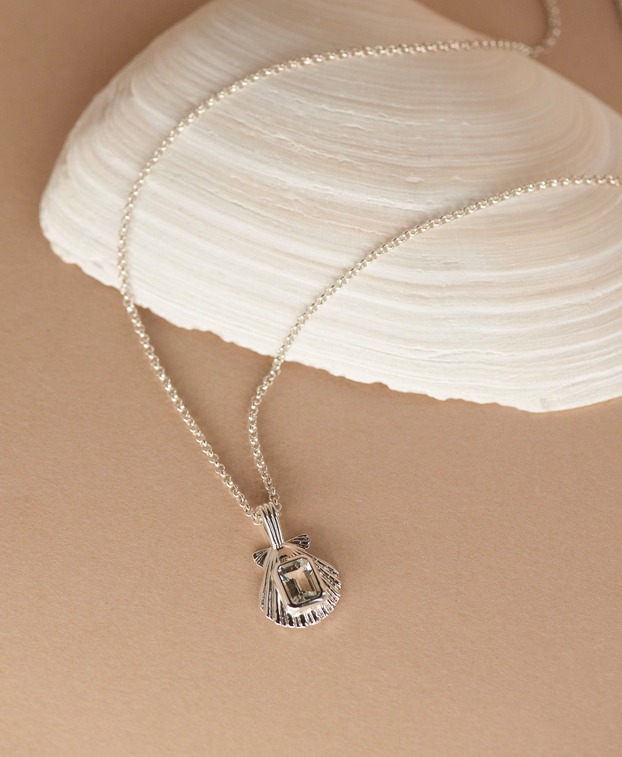 Cordelia Necklace - 925 Sterling Silver, White Topaz