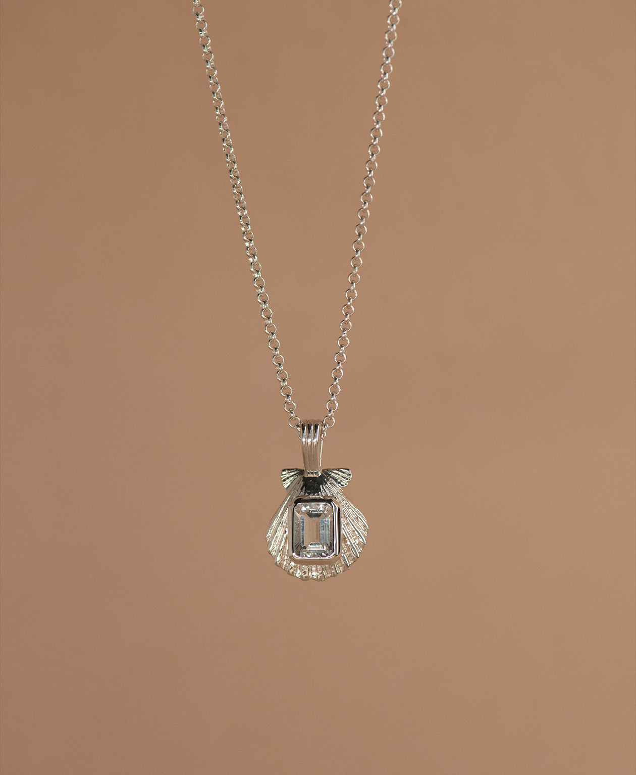 Cordelia Necklace - 925 Sterling Silver, White Topaz