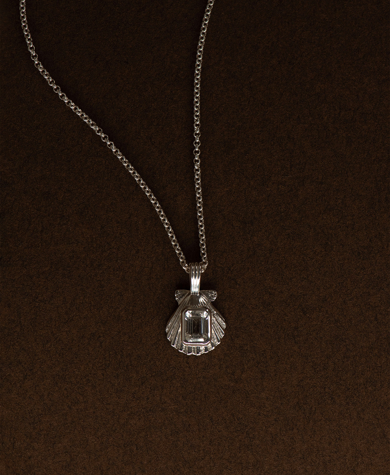 Cordelia Necklace - 925 Sterling Silver, White Topaz