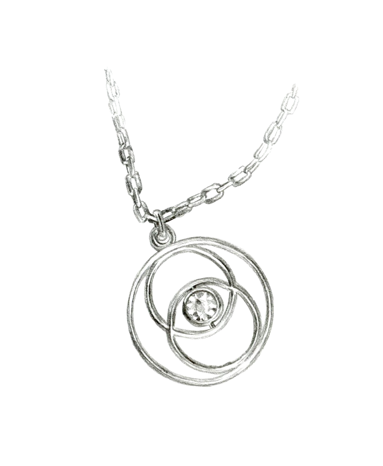 Z&M X Kirsty Gallagher Cosmic Purpose Necklace - 22k Gold Vermeil, Aquamarine