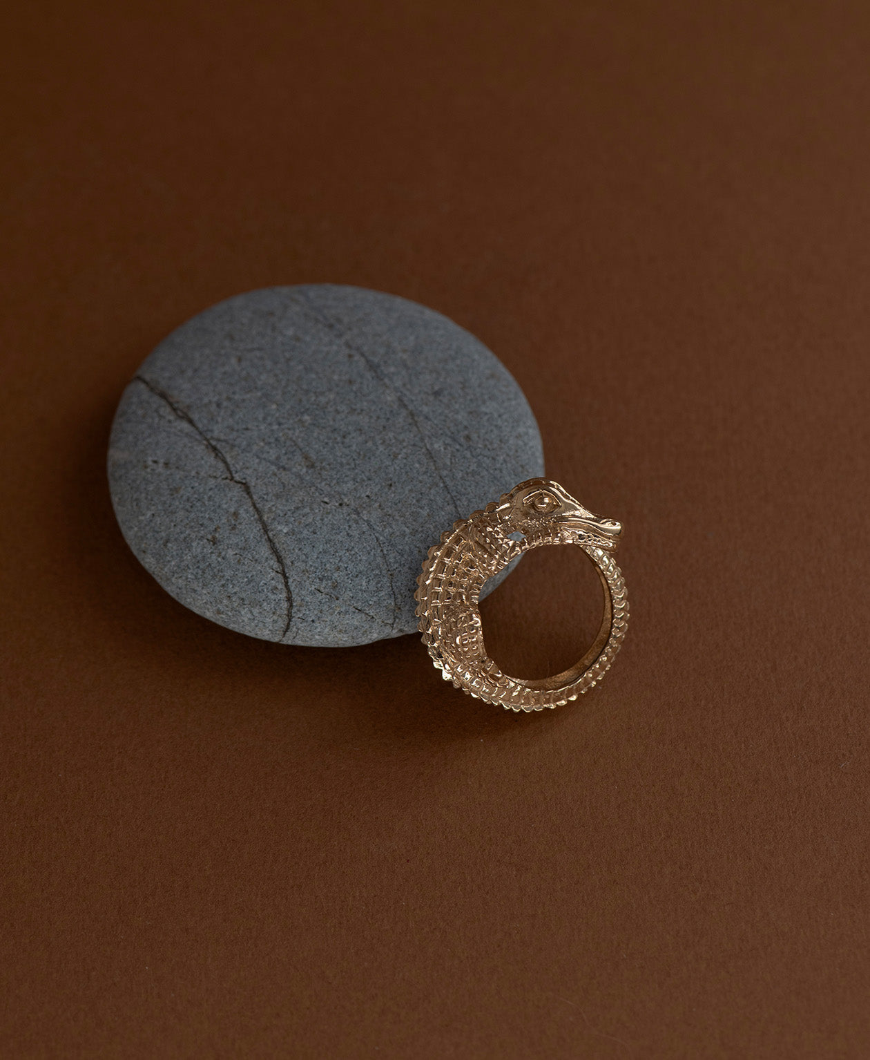 Crocodile Ring - 22k Gold Vermeil