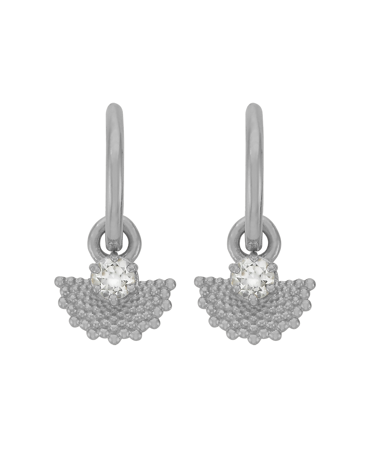 Eos Earrings - 925 Sterling Silver, White Zircon