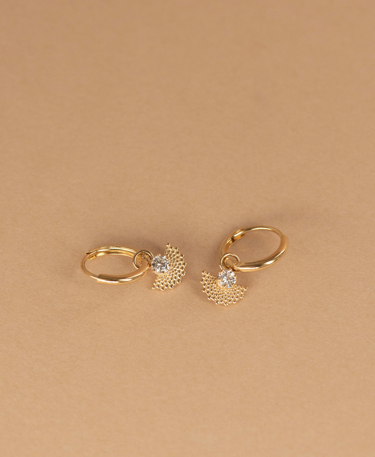 Eos Earrings - 22k Gold Vermeil, White Zircon