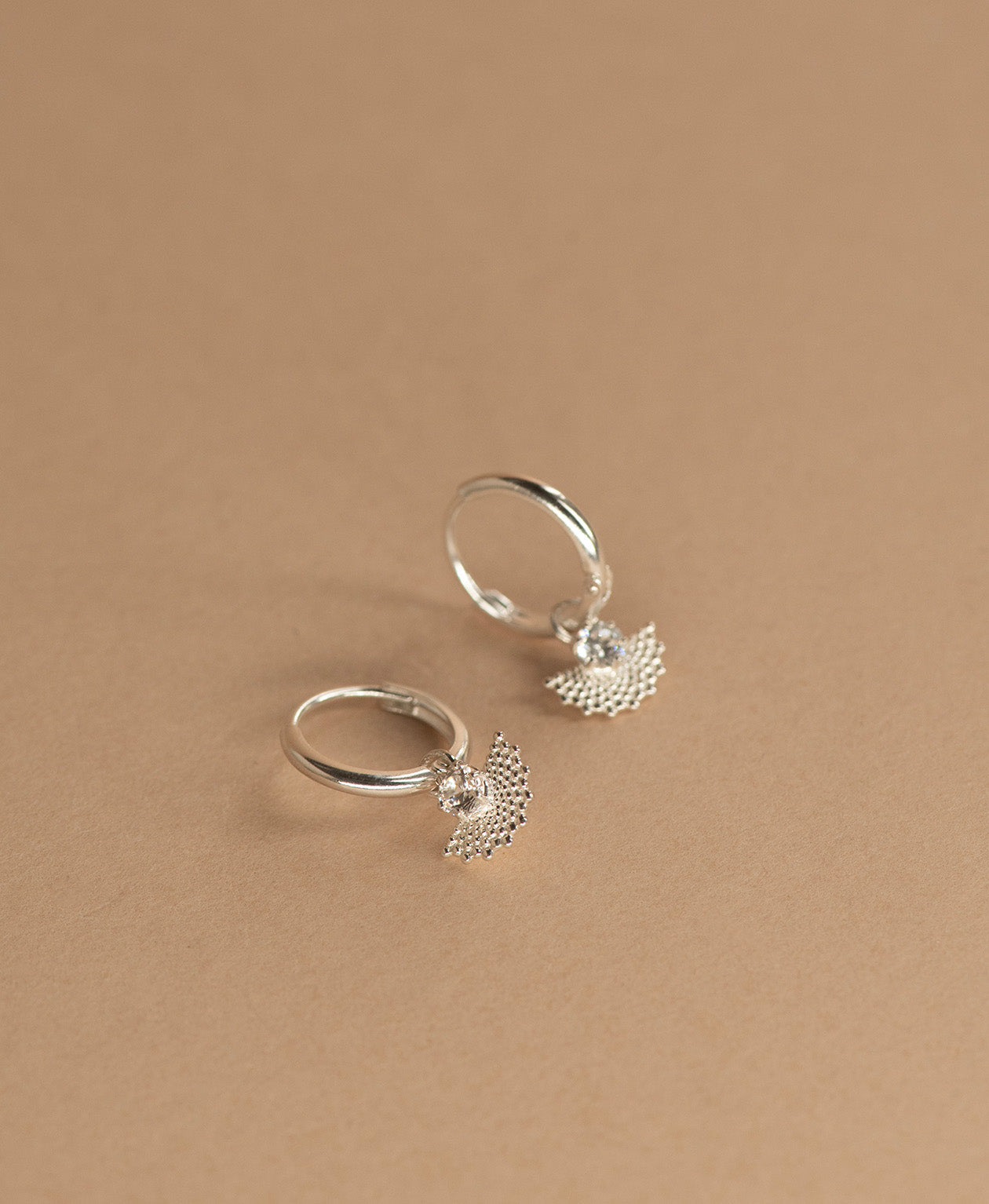 Eos Earrings - 925 Sterling Silver, White Zircon