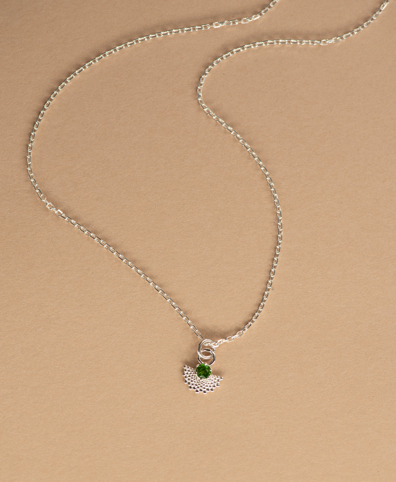Eos Necklace - 925 Sterling Silver, Chrome Diopside
