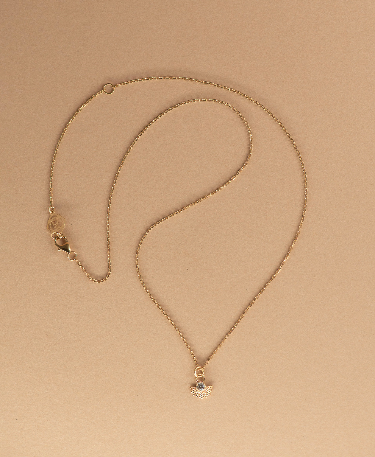 Eos Necklace - 22k Gold Vermeil, White Zircon