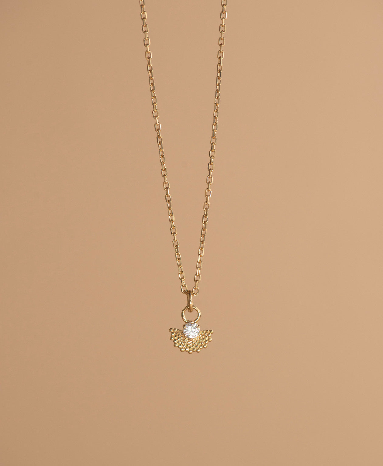 Eos Necklace - 22k Gold Vermeil, White Zircon