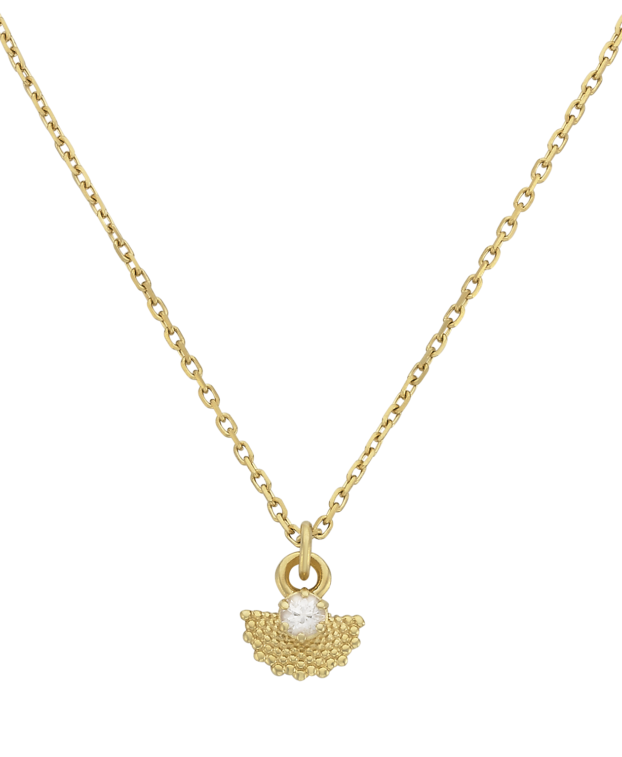 Eos Necklace - 22k Gold Vermeil, White Zircon