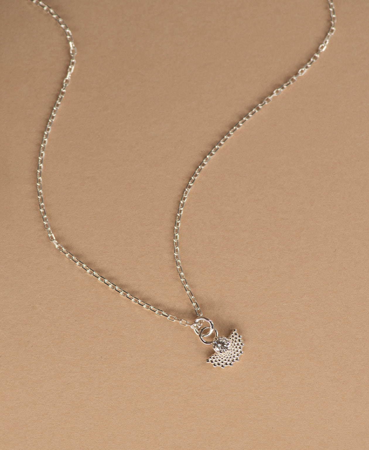 Eos Necklace - 925 Sterling Silver, White Zircon