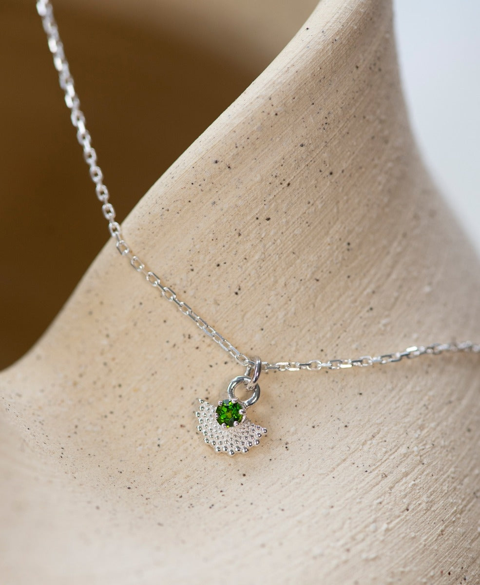 Eos Necklace - 925 Sterling Silver, Chrome Diopside