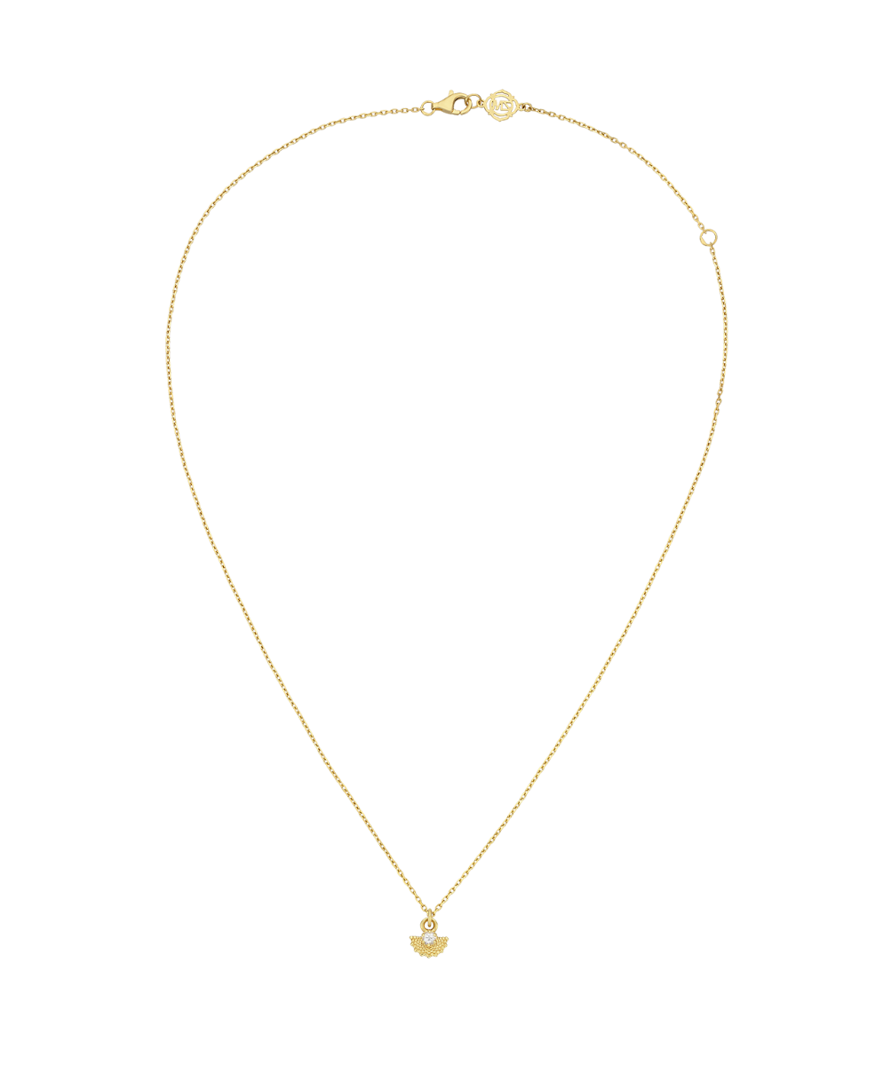 Eos Necklace - 22k Gold Vermeil, White Zircon