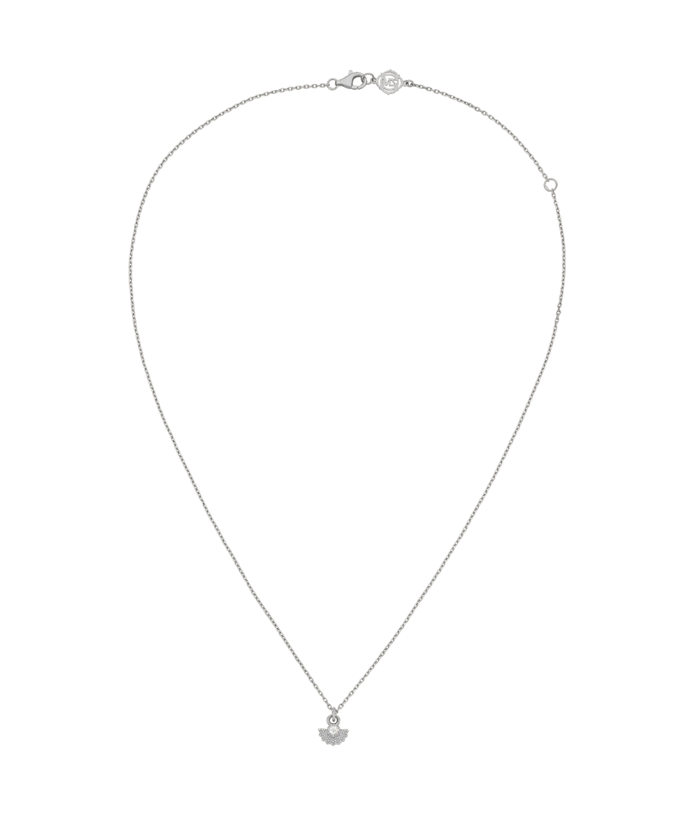 Eos Necklace - 925 Sterling Silver, White Zircon