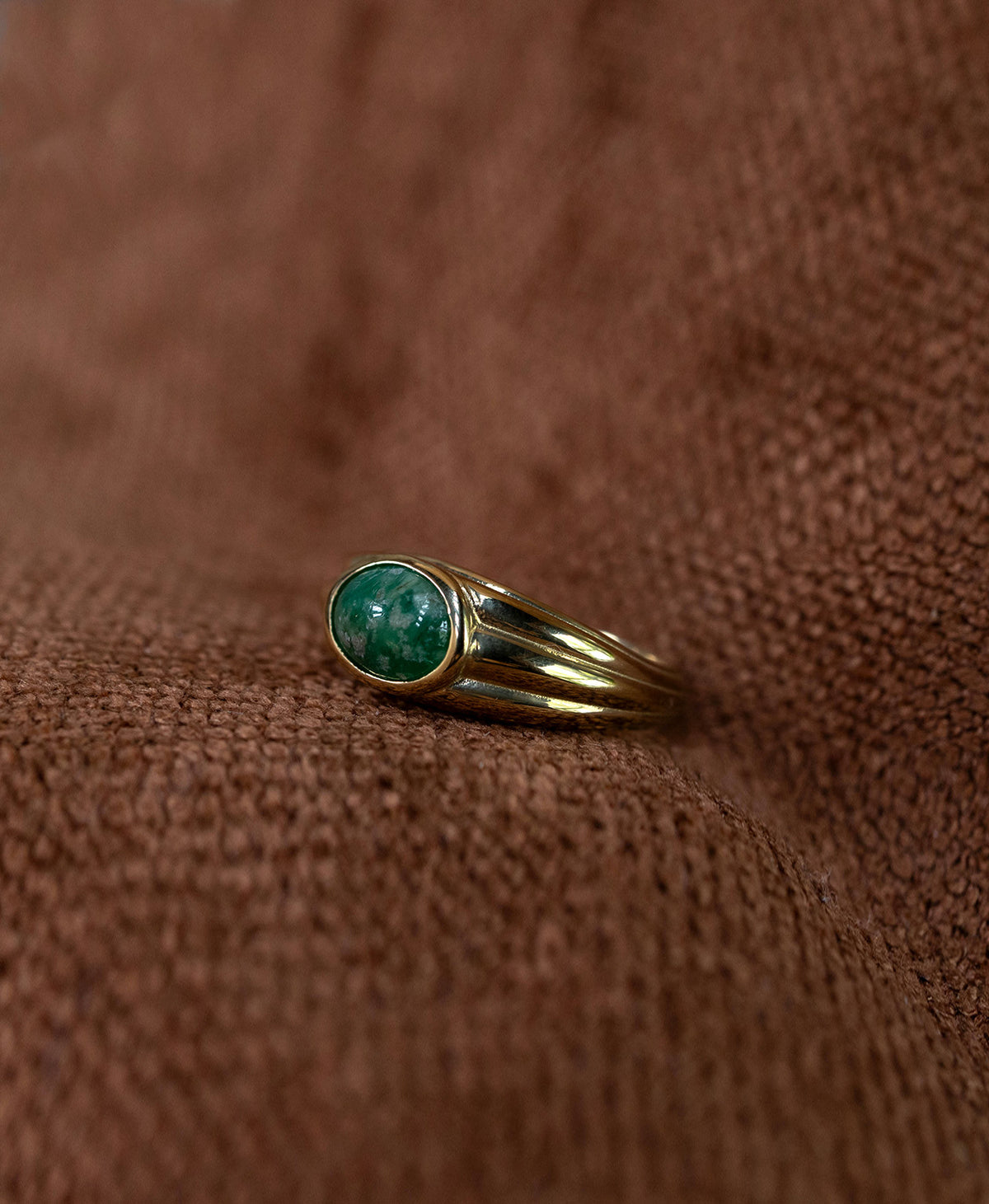 Esmeralda Ring - 22k Gold Vermeil, Emerald