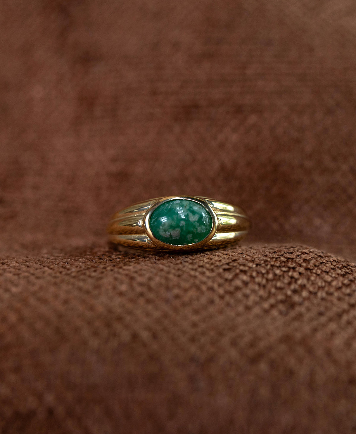 Esmeralda Ring - 22k Gold Vermeil, Emerald