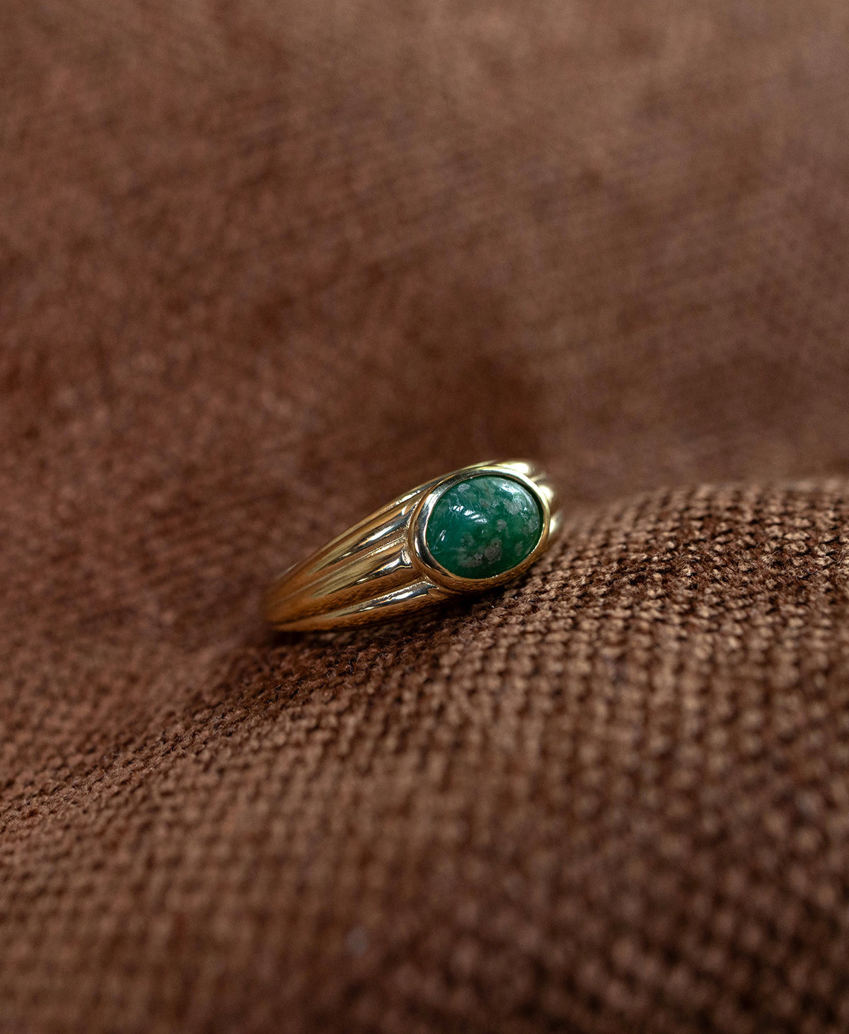 Esmeralda Ring - 22k Gold Vermeil, Emerald
