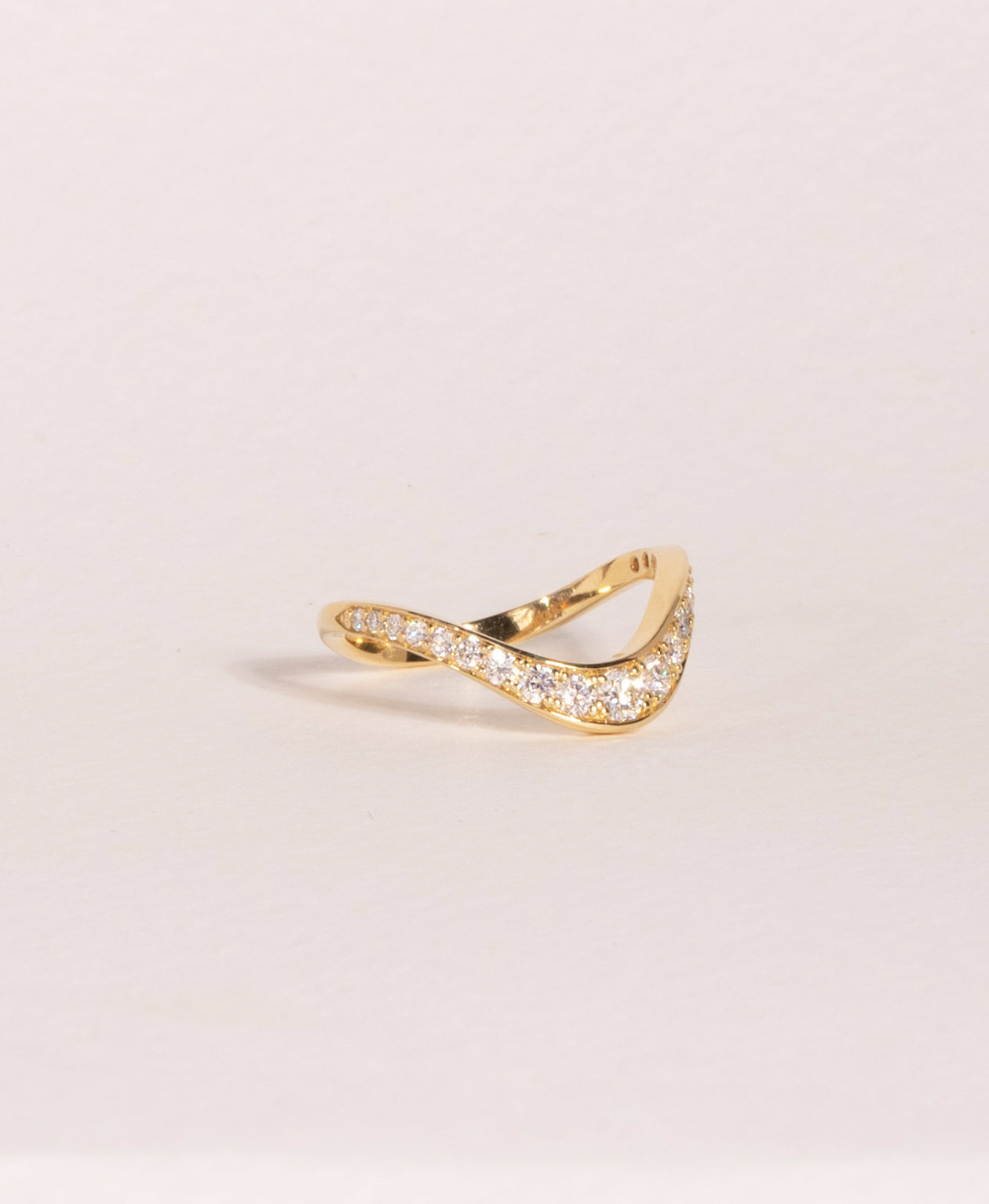 Eternal Tide Band - 18k Yellow Gold, Grain Set Diamond