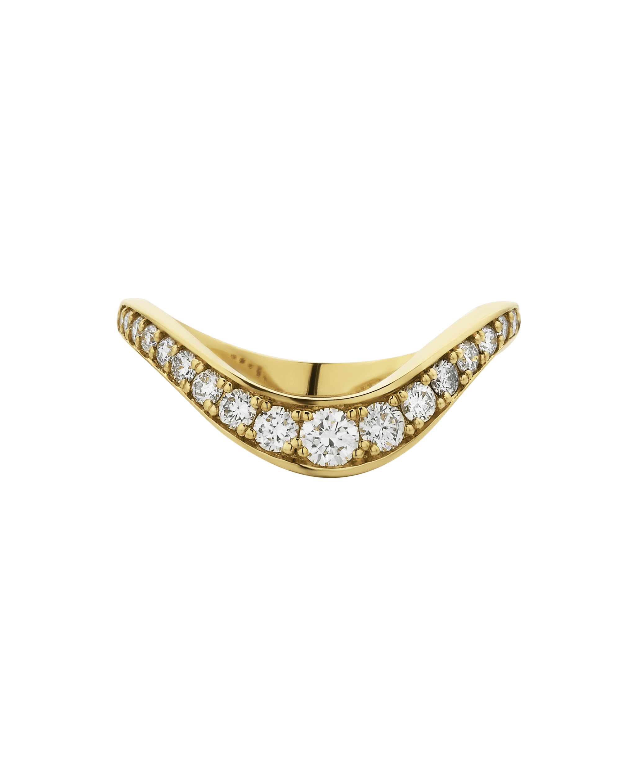 Eternal Tide Band - 18k Yellow Gold, Grain Set Diamond