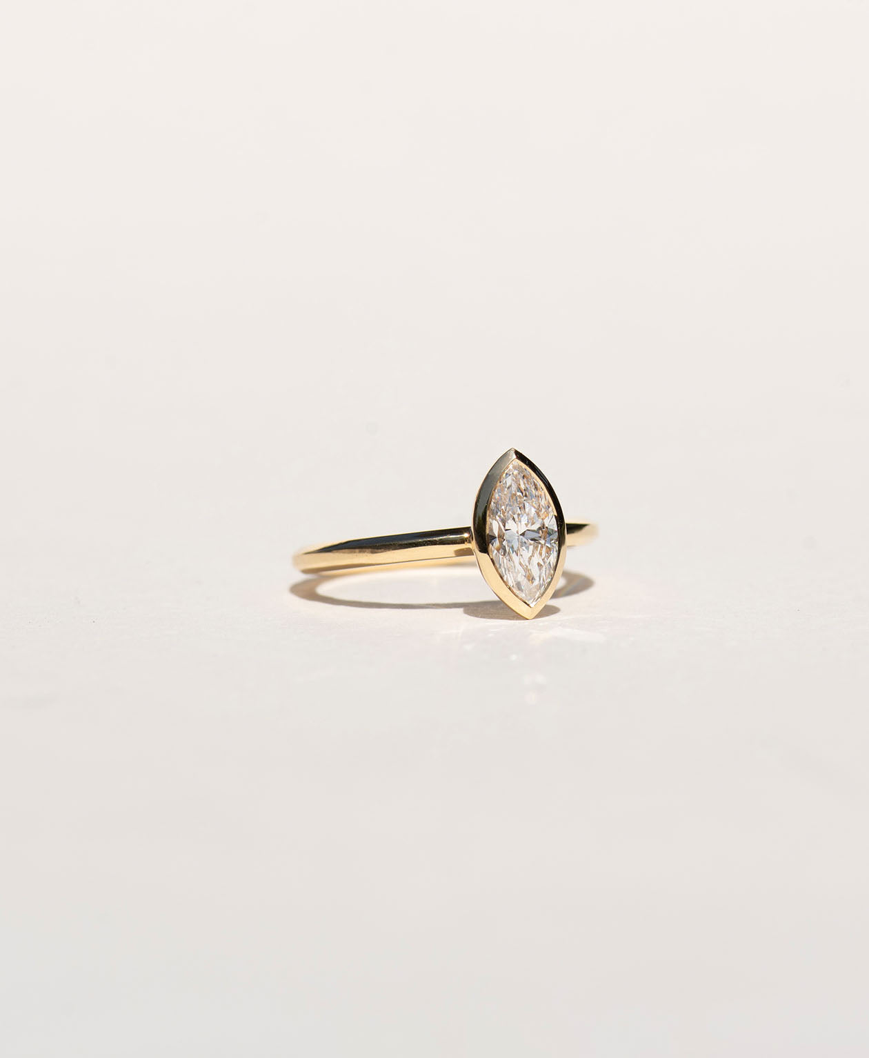 Frida Engagement Ring - 18k Yellow Gold, Marquise Brilliant Cut Diamond 1.01 carat