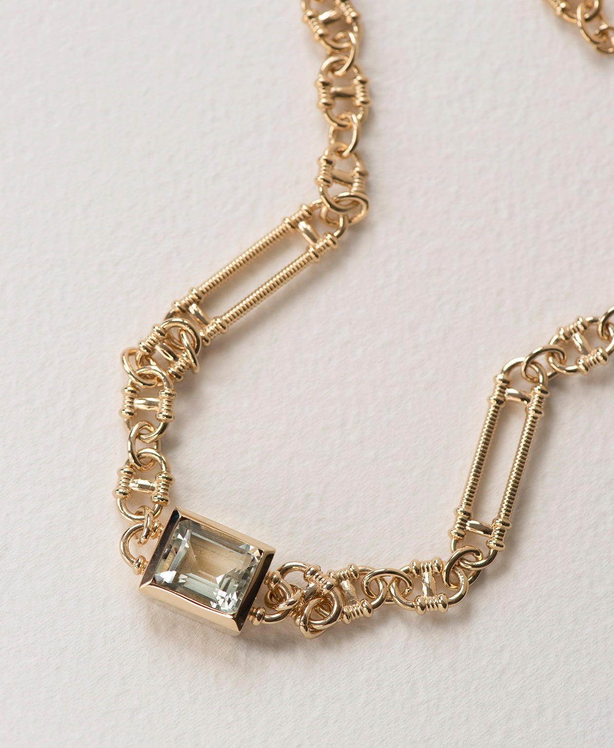 Gaia Necklace - 22k Gold Vermeil, Green Amethyst
