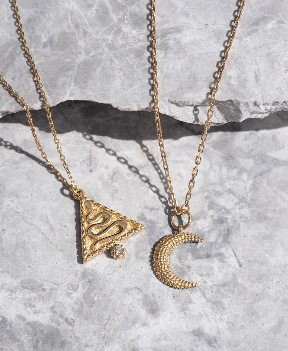 Z&M X Kirsty Gallagher Sacred Moon Necklace - 22k Gold Vermeil