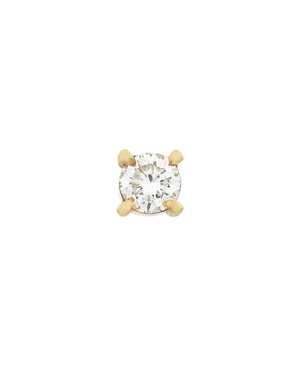 Grace Single Stud - 18k Yellow Gold, Diamond