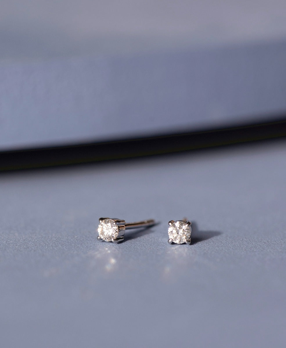 Grace Single Stud - 18k White Gold, Diamond