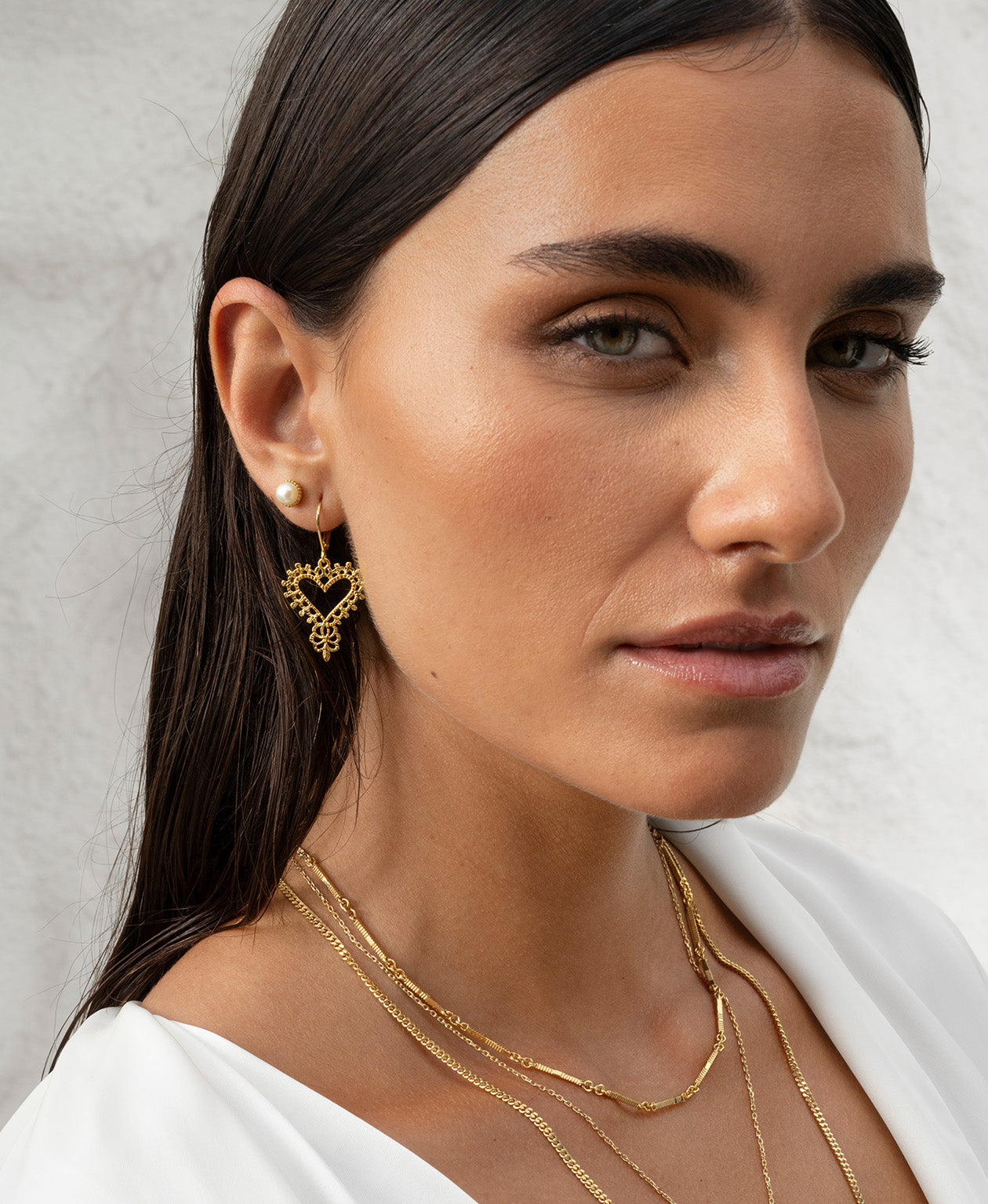 Gypsy Heart Earrings - 22k Gold Vermeil